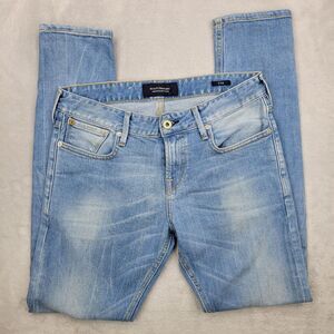 Scotch Soda Jeans Mens 28x30 Denim Pants Slim Straight Faded Whisker Tye Adult